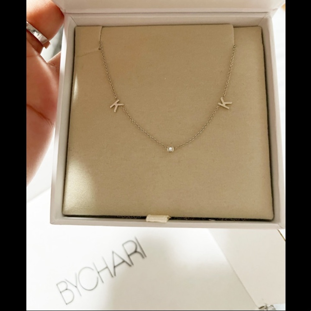 BYCHARI 2 INITIAL & DIAMOND NECKLACE ❤️